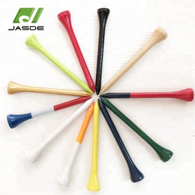 Custom shaped colored unique novelty novelty bulk bamboo wooden golf tees